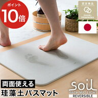【マラソン期間中 最大100％ポイントバック】【楽天1位】 バスマット 珪藻土 soil [ 日本製 安心 安全 ] …