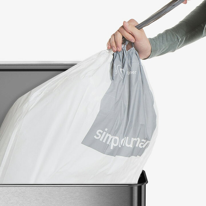 楽天市場 Simplehuman シンプルヒューマン カスタムフィットライナー ゴミ袋 K 35 45l 枚入 ごみ袋 丈夫 紐付き 専用ごみ袋 分別 大容量 35l 45l ランドリーバッグ ホワイト 正規品 インテリアショップe Goods