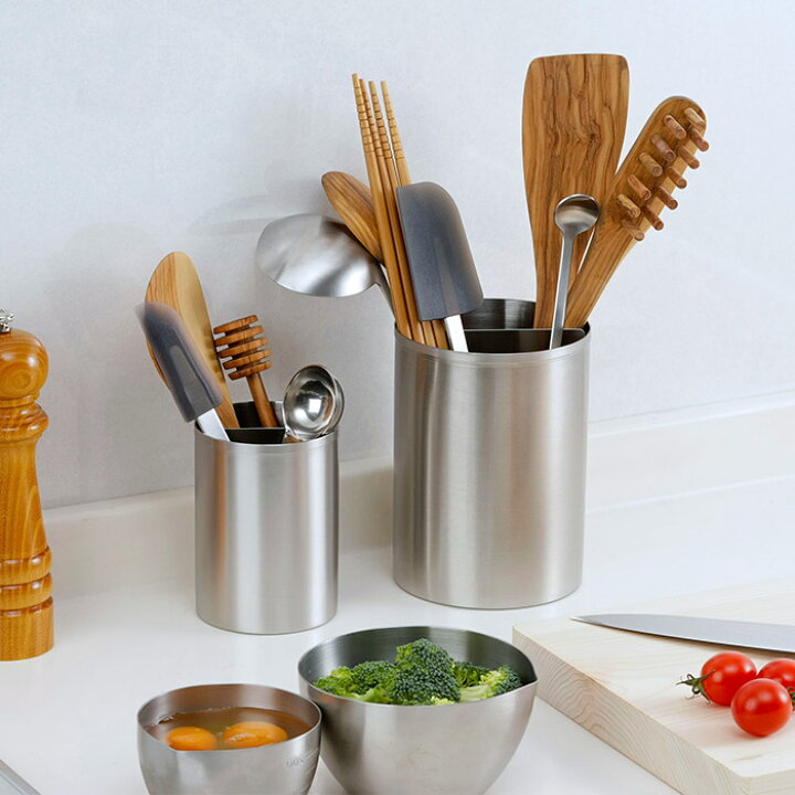 楽天市場 キッチンツール スタンド 家事問屋 ツールスタンド 15 カトラリースタンド キッチンツールスタンド 収納 おしゃれ キッチンツールキャニスター カトラリー 仕切り付き ステンレス 燕三条 日本製 下村企販 インテリアショップe Goods