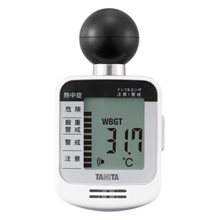 日本メーカー新品タニタ TC-300 黒球式熱中症指数計 季節性インフルエンザ注意機能付で通年利用可能！ 熱中症対策グッズ  防水・防塵 現場 業務用
