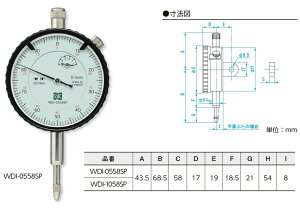 �V�����@ WDI-0158SP �W���`�A�i���O�_�C�����Q�[�W �ڗ�=0.001mm WDI0158SP