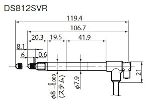 マグネスケール DS812SVR USB対応デジタルゲージ 測定範囲:12mm ニューマチックプッシュ USBゲージ 接触式変位センサー