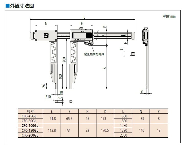 楽天市場】ミツトヨ 552-151-10 CFC-60GL デジタルノギス ABS 