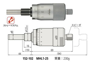 �~�c�g�� 152-102 MHL1-25 �}�C�N�����[�^�[�w�b�h ���@�\�` �A�i���O �X�g���[�g�X�e�� ��[����