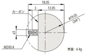 �~�c�g�� 135399 �X�^�C���X ��t���l�W�a:M2 ��[�ގ�:���r�[�� MS2-19.05C 3/4inch