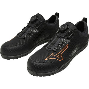 ミズノ F1GA240209-265 安全靴 オールマイティ ダイヤル ローカット TDII51L BOA ブラックXオレンジ 265 作業靴