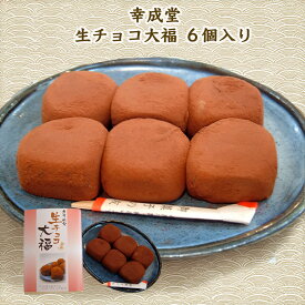 幸成堂の生チョコ大福 6個入り 生チョコレート 柔らかいお餅 ココアパウダー 一口サイズ クール冷蔵便