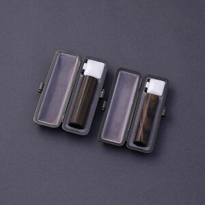 印鑑 セット 2本/実印 銀行印 セット/高級エレガントケースx2個付/印鑑セット-SS/黒檀(無垢印材)/13.5mm12mm/印鑑10年保証付/印鑑プレビュー無料/トップクラスの匠-大周先生の美しい印影を匠の技