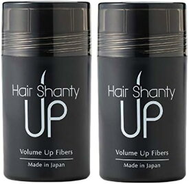 ヘアシャンティアップ Hair Shanty Up ファイバー本体　2本セット　送料無料　 レギュラーサイズ≪4week用≫ ヘアファンデーション 増毛パウダー 増毛スプレー 増毛ふりかけ 髪ボリュームアップ 男女兼用 薄毛隠し 男性用 女性用 薄毛 白髪 円形脱毛症 頭皮 分け目 生え際
