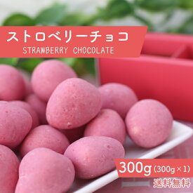 ストロベリーチョコ 300g フリーズドライいちご使用 2層コートの濃厚いちごチョコレート 大容量 おやつ おつまみ 贈答 ギフトに最適 ダブルコーティング チョコレート おやつに最適 送料無料