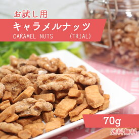 【お試し用】キャラメルナッツ 70g おやつ サクサク ココナッツスナック キャラメルナッツ 香ばしさ ココナッツ キャラメルがけ ココナッツキャラメル キャラメルクルミ スナック キャラメリゼ ココナッツ クルミ あめ掛け 優しい 甘味
