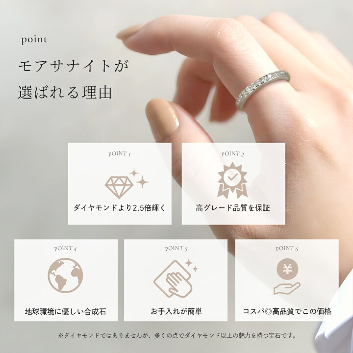 楽天市場】モアサナイト エタニティ フルエタニティリング 指輪 モアサ 