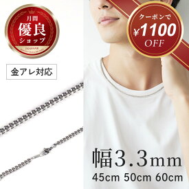【クーポンで1,100円OFF！ 8/22 9:59まで】チタンネックレス チタン チェーン 喜平 ネックレス チェーンネックレス シルバー プラチナ 加工 メンズ 金属アレルギー つけっぱなし チタンチェーン 喜平チェーン 45cm 50cm 60cm 幅3.3mm ファッション プレゼント Red string