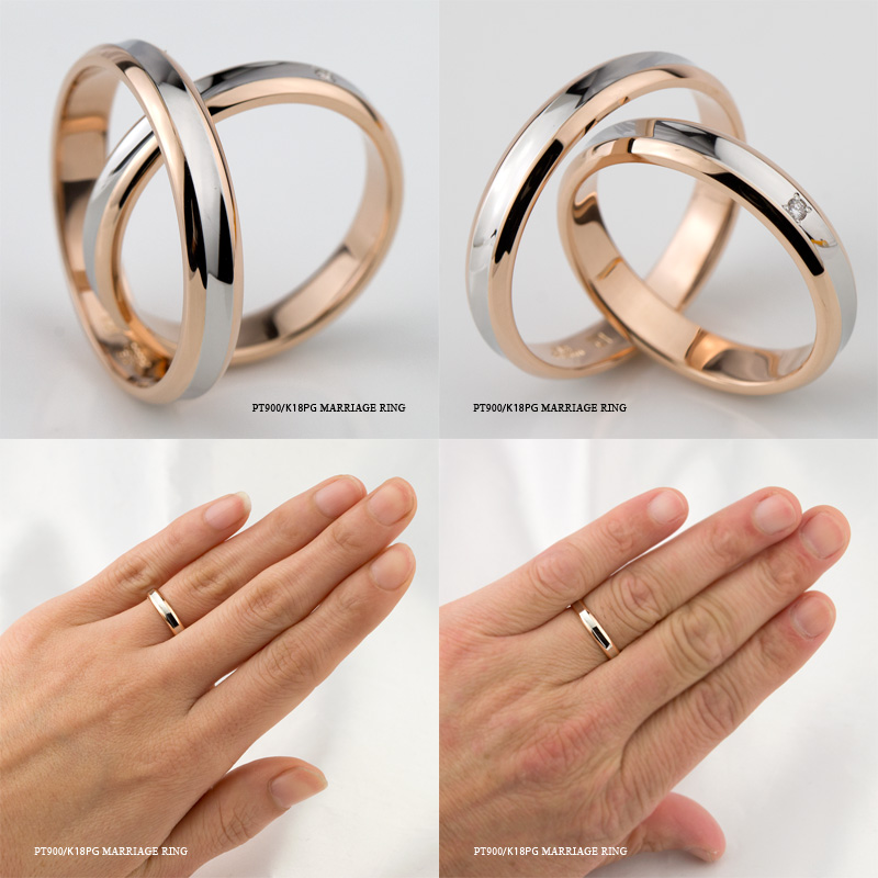 楽天市場】結婚指輪 マリッジリング プラチナ900/18金ピンクゴールド 