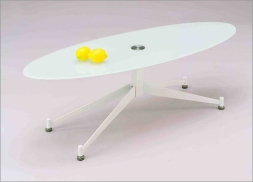 流行に リビング ガラステーブル (ホワイト) 【数量限定！】 ：いー 
