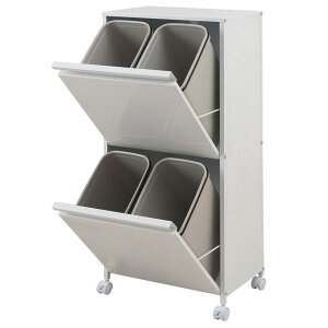 【クーポン配布中】 スチール製ダストボックス 15リットルタイプ 4分別 ゴミ箱 ダストボックス スリム 分別 キッチン スチール 日本製 【送料無料】 楽天