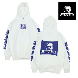 SKULL SKATES スカルスケーツ パーカー SUNSET LOGO White ネイビープリント 裏起毛