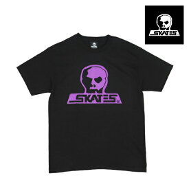 スカルスケーツ SKULL SKATES Tシャツ BURBS　Black x Purple 半袖　Tシャツ 黒