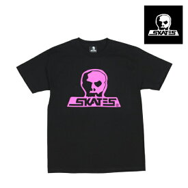スカルスケーツ SKULL SKATES Tシャツ BURBS　Black x Pink 半袖　Tシャツ 黒