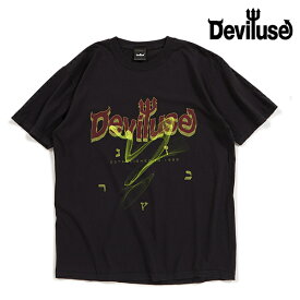 半袖 Tシャツ メンス 【デビルユース】 大きいサイズ 【M ~ XL】 Deviluse Tee Washed Black プレゼント ギフト ラッピング可能