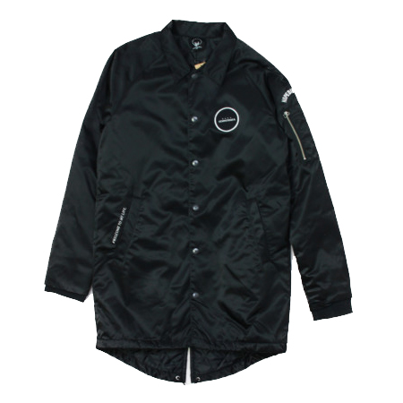 楽天市場】LILWHITE(dot) コーチジャケット -F/B-LONG COACH JKT BLACK 