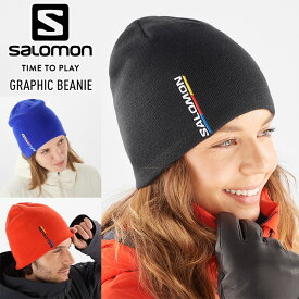 23-24 SALOMON サロモン GRAPHIC BEANIE グラフィック ビーニー ニット帽 スノーボード