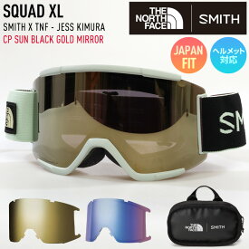 2024 SMITH X TNF スミス スノーボード ゴーグル スカッド Squad XL Jess Kimura レンズ : CP Sun Black Gold Mirror スキー 【JSBCスノータウン】