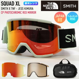 2024 SMITH X TNF スミス スノーボード ゴーグル スカッド Squad XL Jess Kimura 調光レンズ CP Photochromic Red Mirror スキー 【JSBCスノータウン】