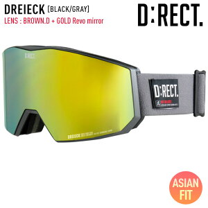 D:RECT �f�B���N�g �X�m�[�{�[�h �S�[�O�� DREIECK �h���C�G�b�N �J���[�FMat BLACK/Mat GRAY �����Y�FBROWN GOLD Revo mirror ����