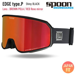 SPOON Xv[ EDGE type.P Xm[{[h S[O u[ Mat BLACK YFBROWN POLA / RED Revo mirror XL[