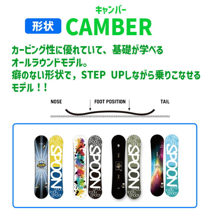 楽天市場】SPOON スプーン キッズ スノーボード 板 キャンバー 軽量 90 