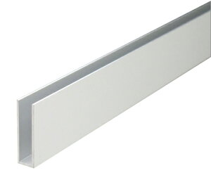 アルミチャンネル チャンネル材 1.0x7.5(内寸5.5)x25x4000mm アルマイトシルバー コの字 C型 コ型 アルミフレーム 枠 DIY アルミ汎用型材 【※サービスカット対応商品です】