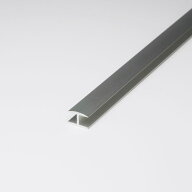 アルミH柱 アルミ材 Hバー エ型 見切り材 3.5x3640mm アルマイトシルバー 【※サービスカット対応商品で…