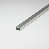 アルミレール 上用 ガラス引き戸用 E型 ヨ型 敷居 鴨居 建具 DIY 3mmジカ引用x3640mm アルマイトシルバー…