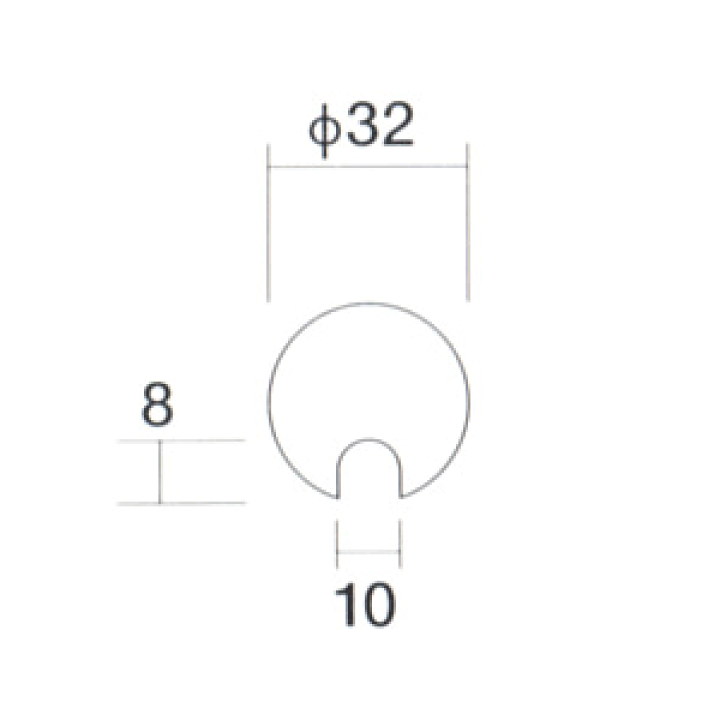 ガラススクリーンポール（ブースバー） Sタイプ 平二方 20mm x L200mm