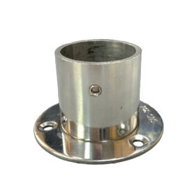 パイプソケット ステンレス 首長 32mm 丸ソケット 丸パイプ用 手すり ハンガー 受け金具 HRS-1SL 鏡面仕上 止めネジ付