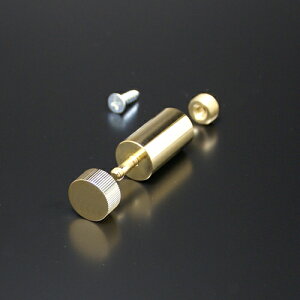 化粧ビス 15mm パイプ長 10mm セット 真鍮製 サインボード 装飾ビス 飾りビス ローレットタイプ EPB-Z15R-10 ゴールド