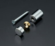 化粧ビス 13mm パイプ長 20mm セット 真鍮製 サインボード 装飾ビス 飾りビス フラットタイプ EPF-B13F-2…
