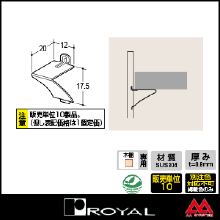 楽天市場】ロイヤル ステンレスはしご柱用ダボ SUS-GPH-B 20mm
