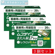 【ネコポス配送・送料無料】ムコダイン去たん錠Pro500　(20錠)【3個セット】【シオノギヘルスケア】【第2…