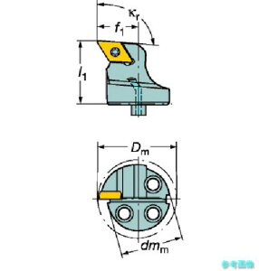 (SANDVIK) 570-SDUCR-25-07-DX �R���^�[��SL �R���^�[��107�p�J�b�e�B���O�w�b�h(410) �y1�z