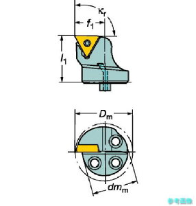 (SANDVIK) 570-STFCL-32-16 �R���^�[��SL �R���^�[��107�p�J�b�e�B���O�w�b�h(410) �y1�z