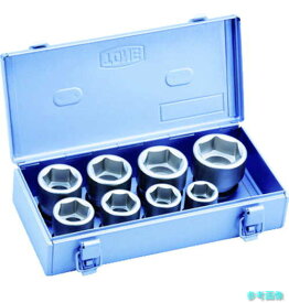 TONE NV608S インパクト用ソケットセット(メタルトレーケース仕様) 8pcs 差込角19.0mm 【1S】