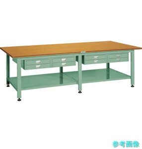 ���[�J�[����(�k�C���E����E�����͏���) (TRUSCO) HWD-2400LTU8 ���׏d��^��Ƒ�(1500kg)HWD�^ 2400X1200XH740 2�i���^���o8�E���I�t �O���[���F