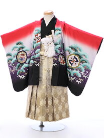 【レンタル】 七五三 着物 3歳 七五三 赤 レッド七五三 着物 こども着物 3歳 男の子 貸衣装 往復送料無料 七五三 3歳 3才 袴 七五三フルセット付 新品足袋プレゼント E-3-012