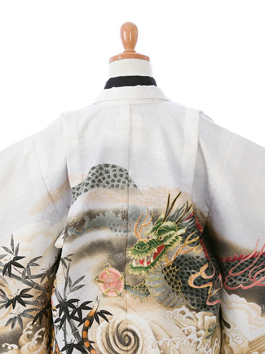 虎と 龍の 波柄のキッズ着物 と羽織楽天市場】【レンタル】 ブランド花 