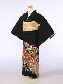 【レンタル】 留袖レンタル フルセット 送料無料 Mサイズ 143cm〜153cm 〜11号 結婚式 母親 和服 留袖 黒留袖 新品 足袋プレゼント 五つ紋 五三桐 | 着物レンタル セット バッグ 和装 小物 レンタル着物 一式 おすすめ 留袖用 留め袖レンタル レンタル留袖 74A103