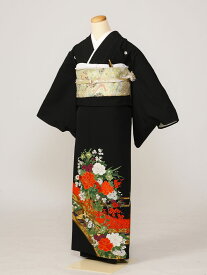 【レンタル】 留袖レンタルフルセット Mサイズ 結婚式 母親 和服 列席 親族 留袖 147cm〜157cm 〜11号 送料無料 新品足袋プレゼント 小物一式つき 五つ紋 五三桐 結婚式 正装 和服 73A029