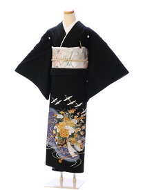 【レンタル】 留袖レンタルフルセット 黒留袖 レンタル 結婚式 母親 和服 列席 親族 留袖 送料無料 新品足袋プレゼント 小物一式つき 五つ紋 五三桐 結婚式 正装 和服 8A432