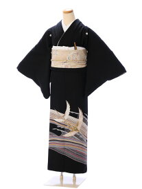 【レンタル】 留袖レンタルフルセット 黒留袖 レンタル 結婚式 母親 和服 列席 親族 留袖 送料無料 新品足袋プレゼント 小物一式つき 五つ紋 五三桐 結婚式 正装 和服 4A1011